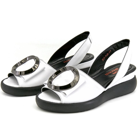 Босоножки  Dakkem  белый  кожа F-90209 фото в интернет-магазине | Omadey.ru