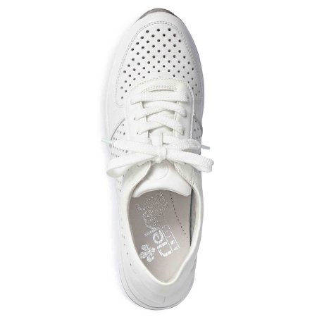 Кроссовки  женские Rieker  белый  кожа/кожа искусств. F-90085 фото в интернет-магазине | Omadey.ru
