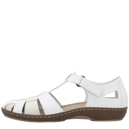 Туфли летние  Rieker  белый  кожа/кожа искусств. F-400463 фото в интернет-магазине | Omadey.ru
