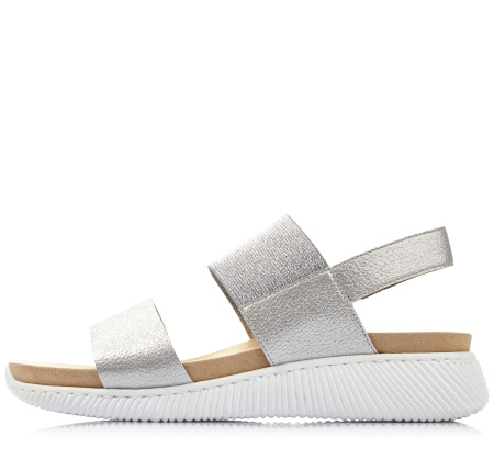 Сандалии  Rieker  белый  кожа искусств. F-81053 фото в интернет-магазине | Omadey.ru