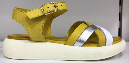 Босоножки  Rovigo  желтый  кожа F-80926 фото в интернет-магазине | Omadey.ru