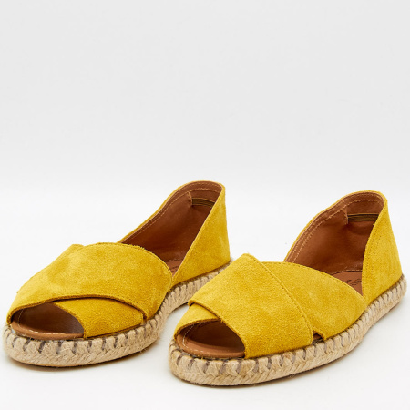 Босоножки  Semplice  желтый  кожа F-90925 фото в интернет-магазине | Omadey.ru