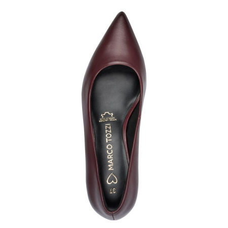 Туфли  Marco Tozzi  бордовый  кожа Z-400966 фото в интернет-магазине | Omadey.ru