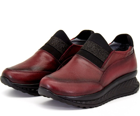 Полуботинки  Rovigo  бордовый  кожа Z-8221 фото в интернет-магазине | Omadey.ru