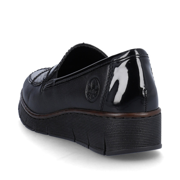 Фото Туфли  Rieker  черный  кожа/кожа искусств. F-400091