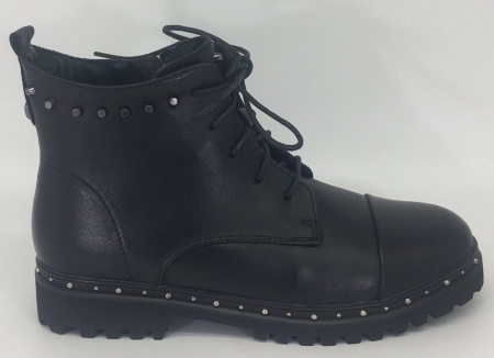 Ботинки  Baden  черный  кожа Z-89174 фото в интернет-магазине | Omadey.ru