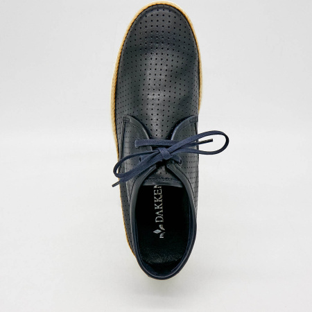 Туфли  Dakkem  синий  кожа F-90787 фото в интернет-магазине | Omadey.ru