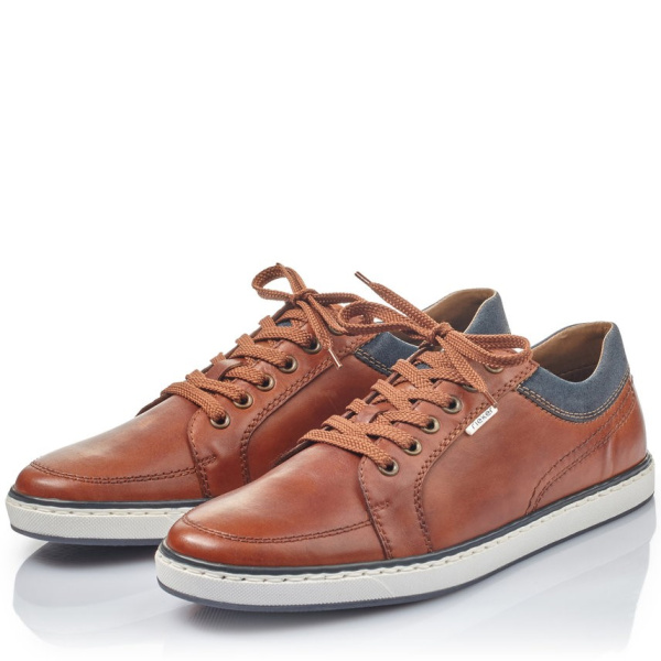 Фото Кеды  Rieker  коричневый  кожа/кожа искусств. F-400063