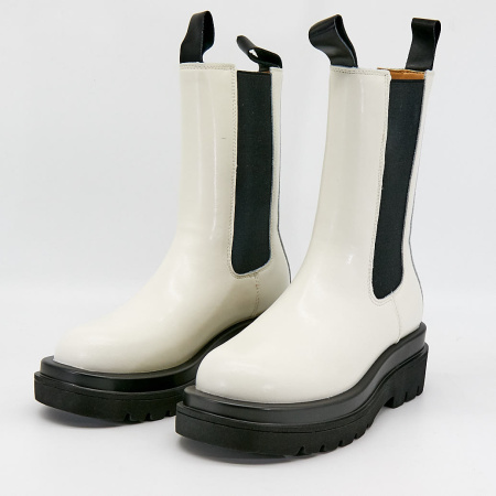 Ботинки  CV Martanni  белый  кожа Z-90646 фото в интернет-магазине | Omadey.ru