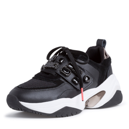 Кроссовки  Tamaris  черный  кожа F-80251 фото в интернет-магазине | Omadey.ru