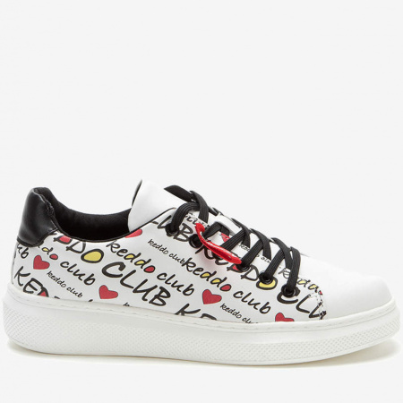 Кеды  Keddo  черно-белый  кожа искусств. F-80679 фото в интернет-магазине | Omadey.ru