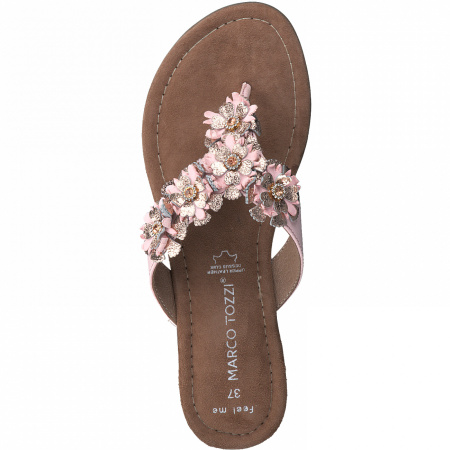 Вьетнамки  Marco Tozzi  розовый  кожа F-100342 фото в интернет-магазине | Omadey.ru