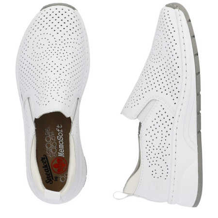 Туфли  Rieker  белый  кожа/кожа искусств. F-300567 фото в интернет-магазине | Omadey.ru