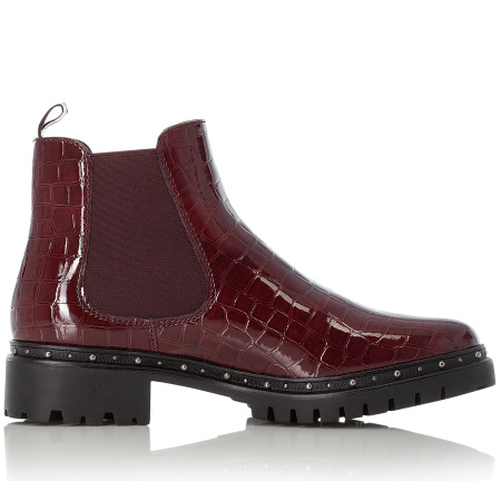 Ботинки  Rieker  бордовый  кожа лаковая искусств. Z-90566 фото в интернет-магазине | Omadey.ru
