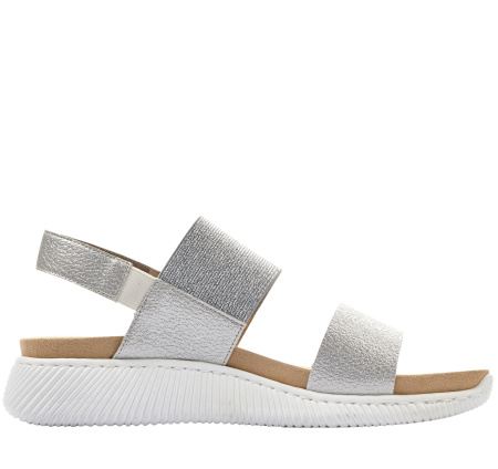 Сандалии  Rieker  белый  кожа искусств. F-81053 фото в интернет-магазине | Omadey.ru