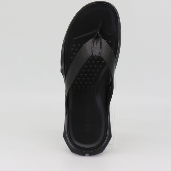 Фото Шлепанцы  SHteng  черный  кожа F-72006