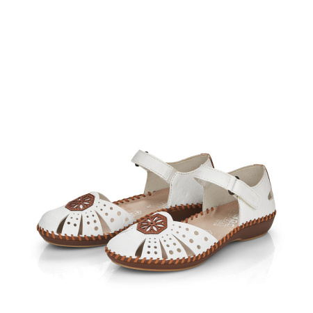 Босоножки  Rieker  белый  кожа/кожа искусств. F-100595 фото в интернет-магазине | Omadey.ru Босоножки  Rieker  белый  кожа/кожа искусств. F-100595 фото в интернет-магазине | Omadey.ru