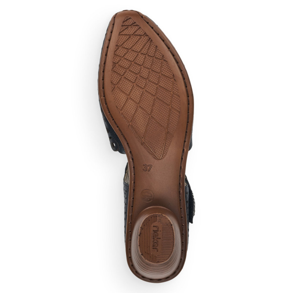 Фото Туфли летние  Rieker  черный  кожа F-400080