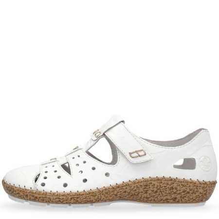 Туфли летние  Rieker  белый  кожа F-400081 фото в интернет-магазине | Omadey.ru