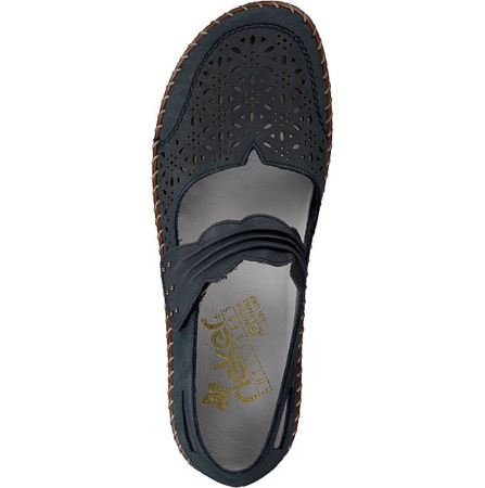 Туфли  Rieker  синий  кожа/кожа искусств. F-90050 фото в интернет-магазине | Omadey.ru