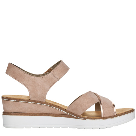 Босоножки  Rieker розовый кожа искусств. F-400471 фото в интернет-магазине | Omadey.ru