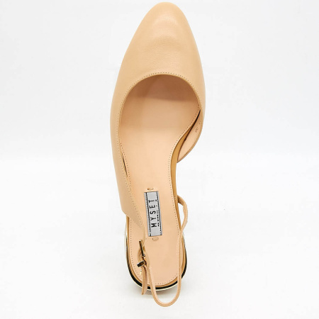 Слингбэки  MYSET  бежевый  кожа F-91126 фото в интернет-магазине | Omadey.ru