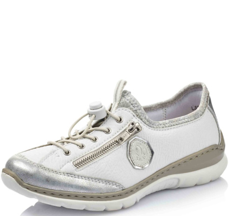 Кроссовки  женские Rieker  белый  кожа искусств./текстиль F-91261 фото в интернет-магазине | Omadey.ru