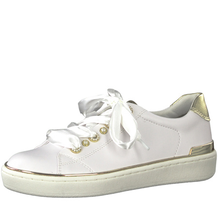 Кеды  Marco Tozzi  белый  кожа искусств. F-7386 фото в интернет-магазине | Omadey.ru