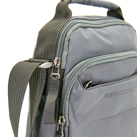 Сумка  мужские Volunteer  серый  текстиль c11603-grey фото в интернет-магазине | Omadey.ru