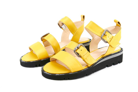 Босоножки  Derem  желтый  кожа F-80228 фото в интернет-магазине | Omadey.ru