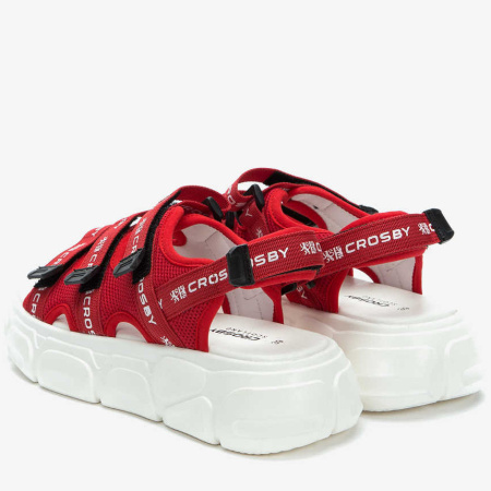 Сандалии  Crosby  красный  сетка F-90995 фото в интернет-магазине | Omadey.ru