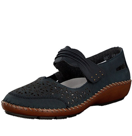 Туфли  Rieker  синий  кожа/кожа искусств. F-90050 фото в интернет-магазине | Omadey.ru