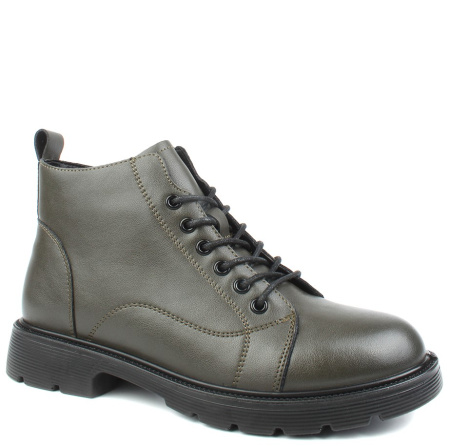 Ботинки  Baden  зеленый  кожа Z-400371 фото в интернет-магазине | Omadey.ru