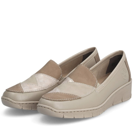 Туфли  Rieker  бежевый  кожа/кожа искусств. F-400092 фото в интернет-магазине | Omadey.ru