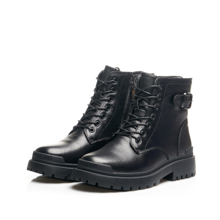 Ботинки  Baden  черный  кожа Z-100907