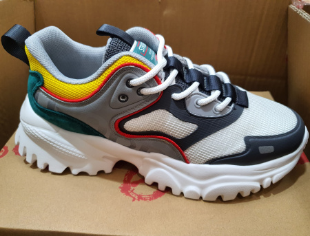 Кроссовки  Strobbs  черно-белый  замша/кожа/кожа искусств. F-90548 фото в интернет-магазине | Omadey.ru