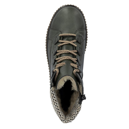 Ботинки  Rieker  зеленый  кожа/кожа искусств. Z-401049 фото в интернет-магазине | Omadey.ru