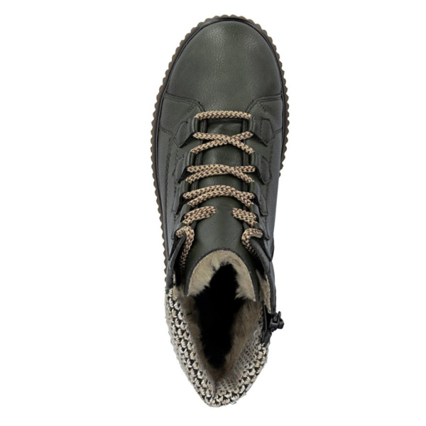 Фото Ботинки  Rieker  зеленый  кожа/кожа искусств. Z-401049 Фото Ботинки  Rieker  зеленый  кожа/кожа искусств. Z-401049