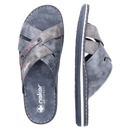 Шлепанцы  Rieker  синий  кожа искусств. F-400252 фото в интернет-магазине | Omadey.ru