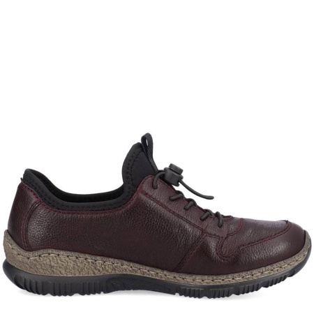 Полуботинки  Rieker  бордовый  кожа/текстиль Z-400032 фото в интернет-магазине | Omadey.ru