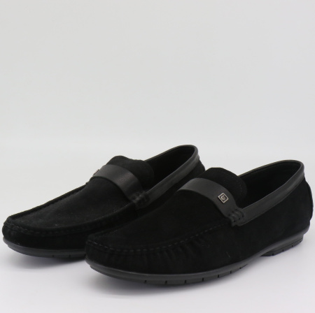 Мокасины  Lucido Vienno  черный  замша F-71086 фото в интернет-магазине | Omadey.ru