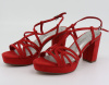 Босоножки  Marco Tozzi  красный  текстиль F-80805 фото в интернет-магазине | Omadey.ru