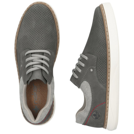 Кеды  Rieker  серый  кожа/текстиль F-300300 фото в интернет-магазине | Omadey.ru