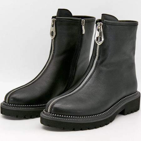 Ботинки  Bonavi  черный  кожа Z-100558