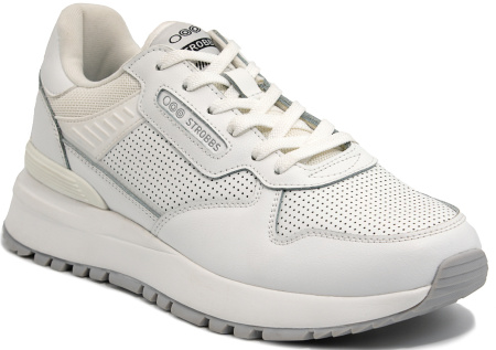 Кроссовки  Strobbs  белый  кожа/микрофибра/текстиль F-300388 фото в интернет-магазине | Omadey.ru