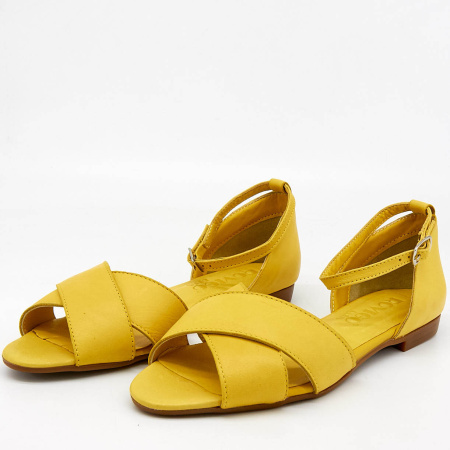 Босоножки  Rovigo  желтый  кожа F-81208 фото в интернет-магазине | Omadey.ru