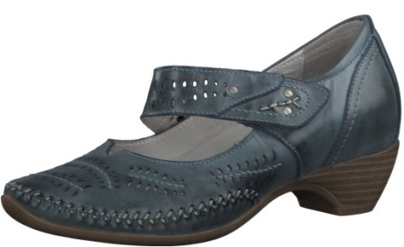 Туфли  Jana  синий  кожа F-80814 фото в интернет-магазине | Omadey.ru