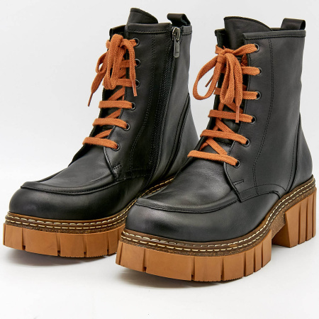 Ботинки  Dakkem  черный  кожа Z-100385 фото в интернет-магазине | Omadey.ru