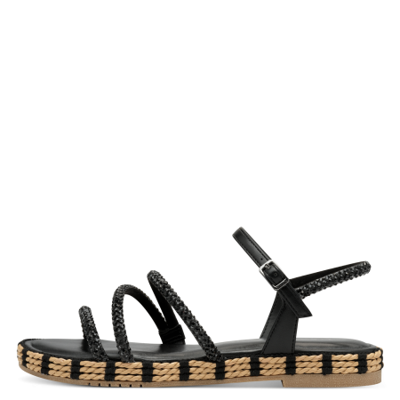 Босоножки  Tamaris  черный  текстиль F-400909 фото в интернет-магазине | Omadey.ru