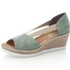 Босоножки  Rieker  зеленый  кожа искусств. F-100100 фото в интернет-магазине | Omadey.ru